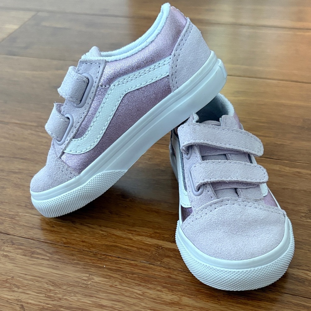Vans Toddler Lavender/Pink Velcro Sneakers, NWOT - Picture 6 of 7